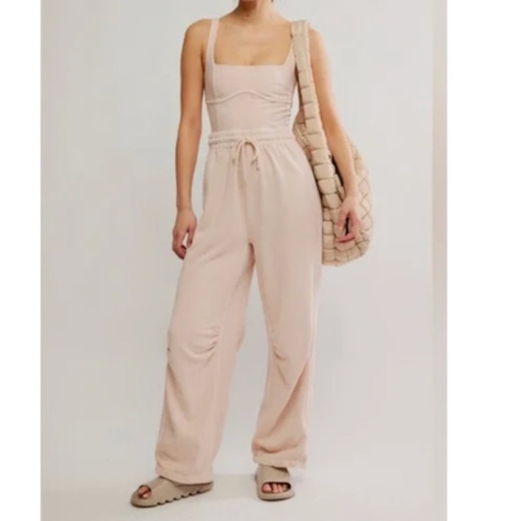 NWOT free people inbound onesie in dusty pink - Picture 2 of 7